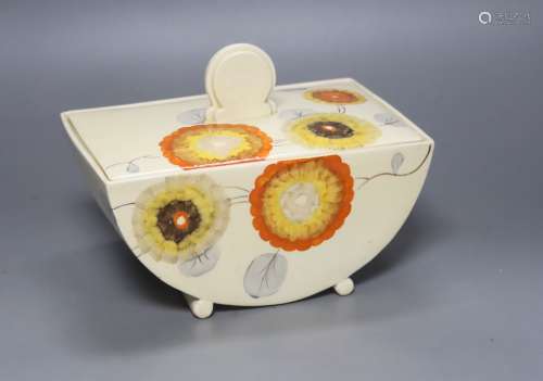A Clarice Cliff tureen 'The Biarritz Royal Staffordshire Gre...
