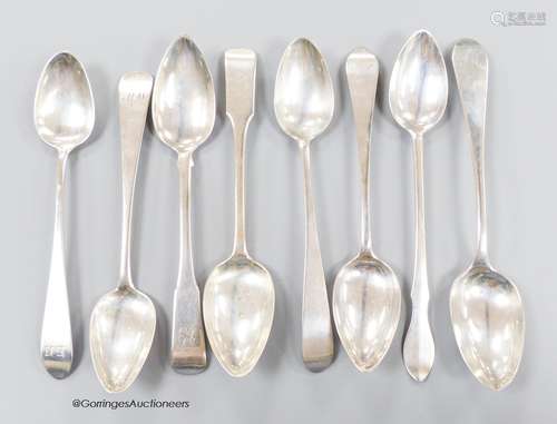 Four assorted 19th century Scottish provincial teaspoons, Al...