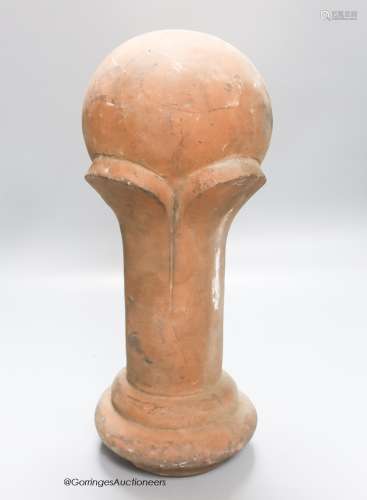 A terracotta finial, height 38cm