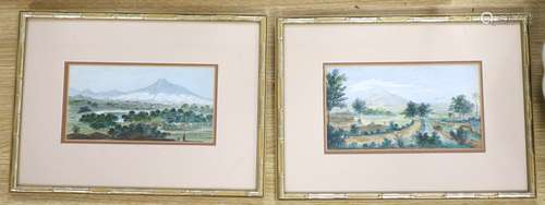 English School circa 1900, pair of watercolours, views of Co...