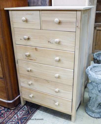 Two modern pine chests, larger width 72cm, depth 40cm, heigh...