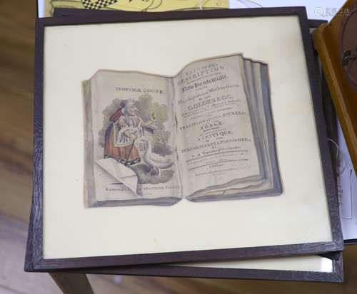 Two Victorian clin d'Oeil watercolours of books; Fairburn's ...