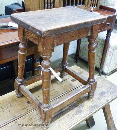 A pair of late 18th / early 19th century oak and elm benches...