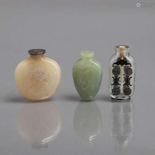 THREE SNUFF BOTTLES