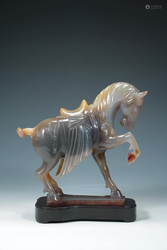 Qing Dynasty - Agate steed