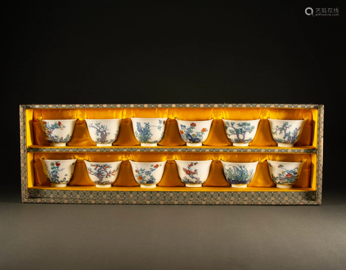 Qing Dynasty - Flower Cup Twelve