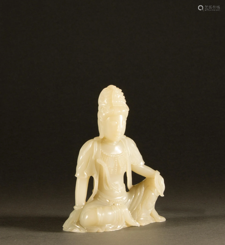 Ming Dynasty - Hetian jade free Guanyin