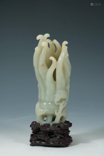 Qing Dynasty - Hetian jade Buddha hand ornaments