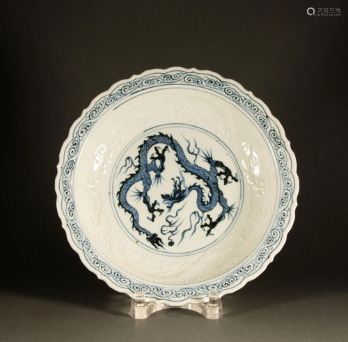 Qing Dynasty - Chi Dragon dish