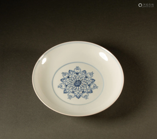 Qing Dynasty - Flower pattern plate