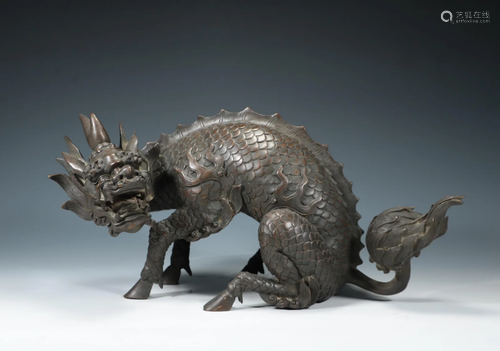 Qing Dynasty - Bronze Unicorn