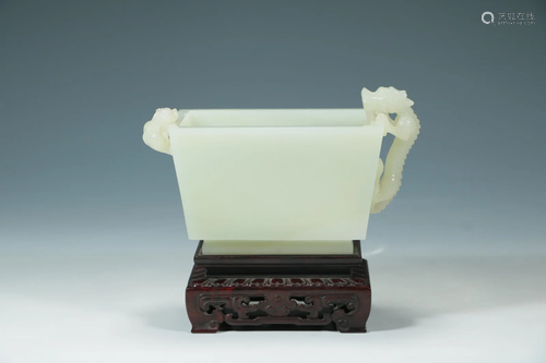 Qing Dynasty - Hetian Chi Dragon square stove