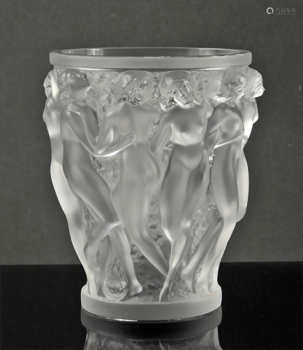 Large Lalique Bacchantes Vase