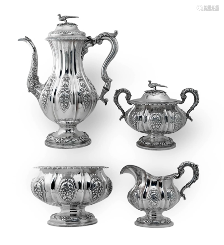 Coin Silver Tea Set by R and W Willison