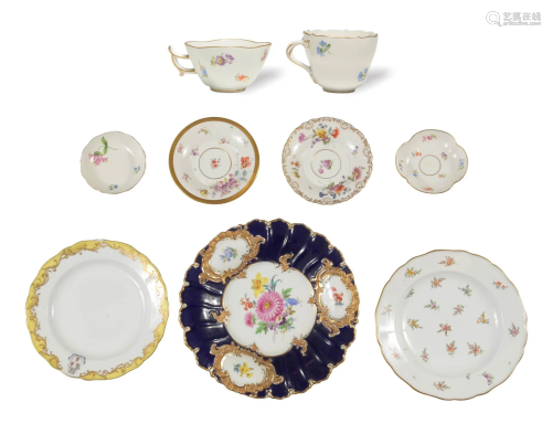 9 Pieces Assorted Meissen China