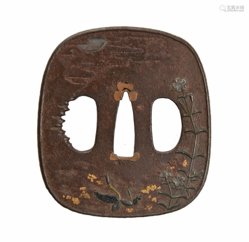 Japanese Iron Tsuba, Edo period