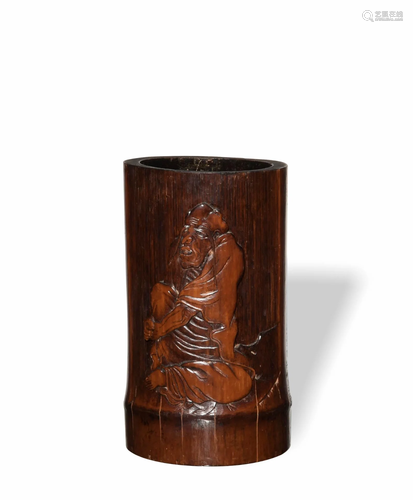 Chinese Carved Bamboo Brush Holder