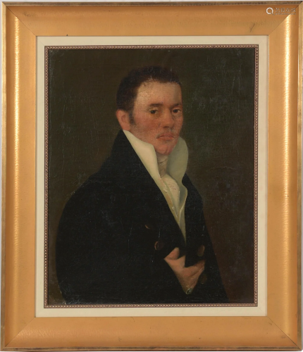 Oil on Canvas Portrait of a Gentleman, 19th Century