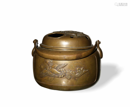 Chinese Bronze Hand Warmer, 19-20th Century