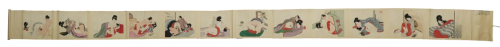 Japanese Handscroll of 12 Shunga Paintings