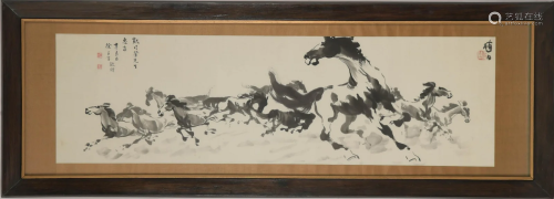 Chinese Painting of Horses by Ye Zuibai