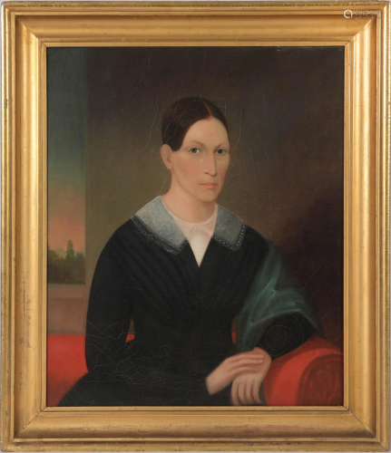 19th Century Oil on Canvas Portrait of a Woman