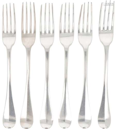 (6) piece set dinner forks (Rutgert Coenradi 1783-1811) silv...