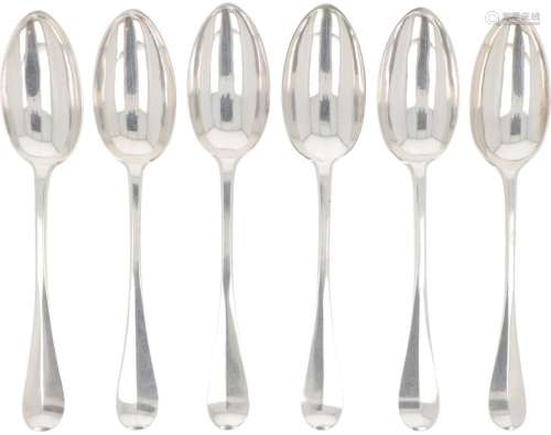 (6) piece set dinner spoons (Rutgert Coenradi 1783-1811) sil...