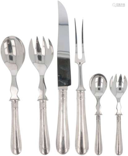 (6) piece silver scoop set.