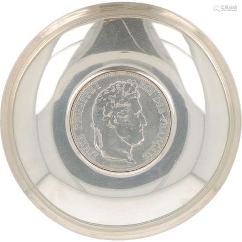 Coin dish (5 Francs 1834 Louis Philippe I) silver.