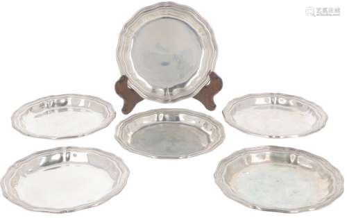 (6) Piece set of coasters silver.