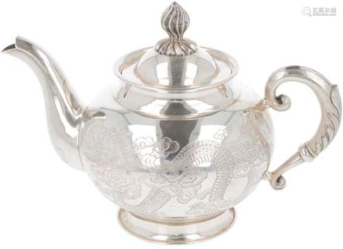 Teapot Chinese export silver.