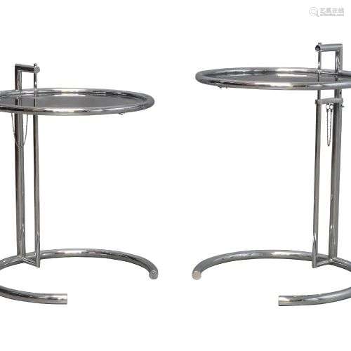 Eileen Gray (britannique, 1878-1976), paire de tables d'appo...