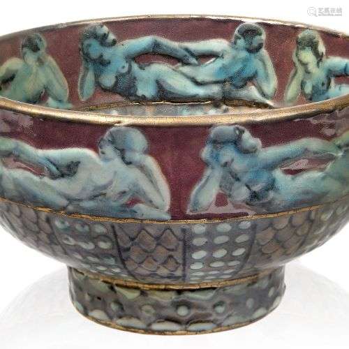 André Metthey (français, 1871-1920), un bol en céramique, ve...