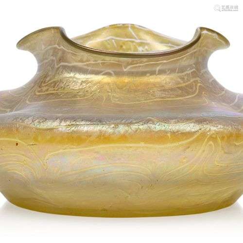 Otto Thamm pour Fritz Heckert (allemand), un vase en verre i...