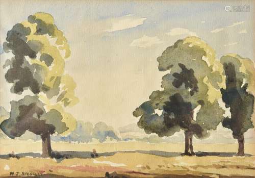 λ Walter Steggles (British 1908-1997), Trees at Bourne End