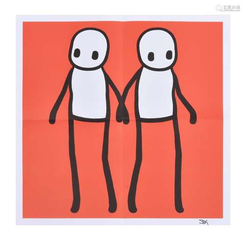 λ Stik (British b. 1979), Holding Hands (Red, Orange, Yellow...