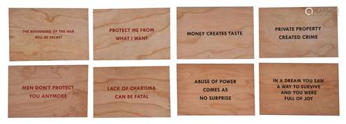 Jenny Holzer (American b.1950), Truisms (Set of 8)