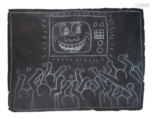 Keith Haring (American 1958-1990), Subway drawing