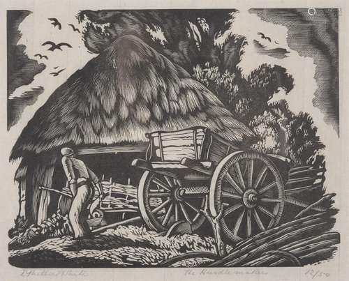 λ Ethelbert White (British 1891-1972), Threshing; The hurdle...