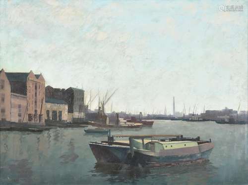 λ Harold Workman (British 1897-1975), River Thames from Towe...