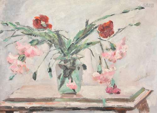 Jacqueline Marval (French 1866-1932), Still life with carnat...