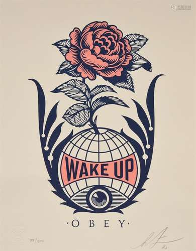 Shepard Fairey (American b.1970), Wake Up Earth 'OBEY'