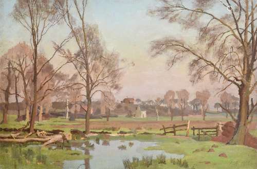 λ Adrian Paul Allinson (British 1890-1959), Water meadow lan...