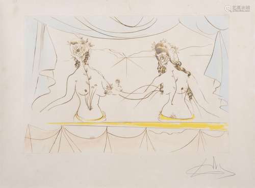 λ Salvador Dali (Spanish 1904-1989), Les Dames de la Renaiss...