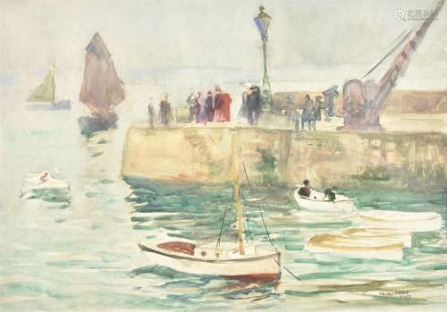 Richard Hayley Lever (American 1876-1958), Pier at St. Ives