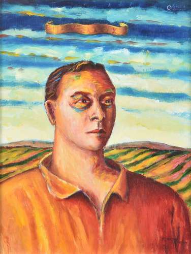 λ Neil MacPherson (British b.1954), Portrait of man in lands...