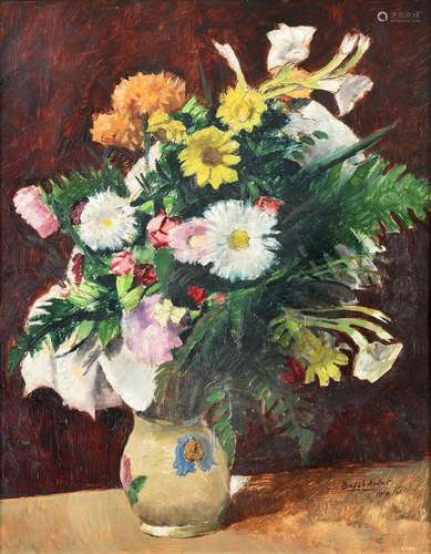 Andor Basch (Hungarian 1885-1944), Still Life with Daisies a...