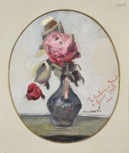 Jacqueline Marval (French 1866-1932), Still life with roses ...