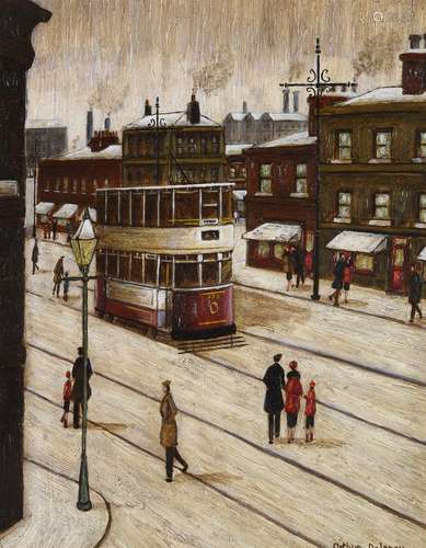 λ Arthur Delaney (British 1927-1987), Waiting for the tram, ...